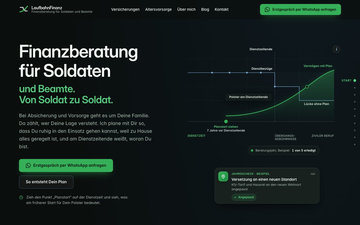 Startseite von LaufbahnFinanz